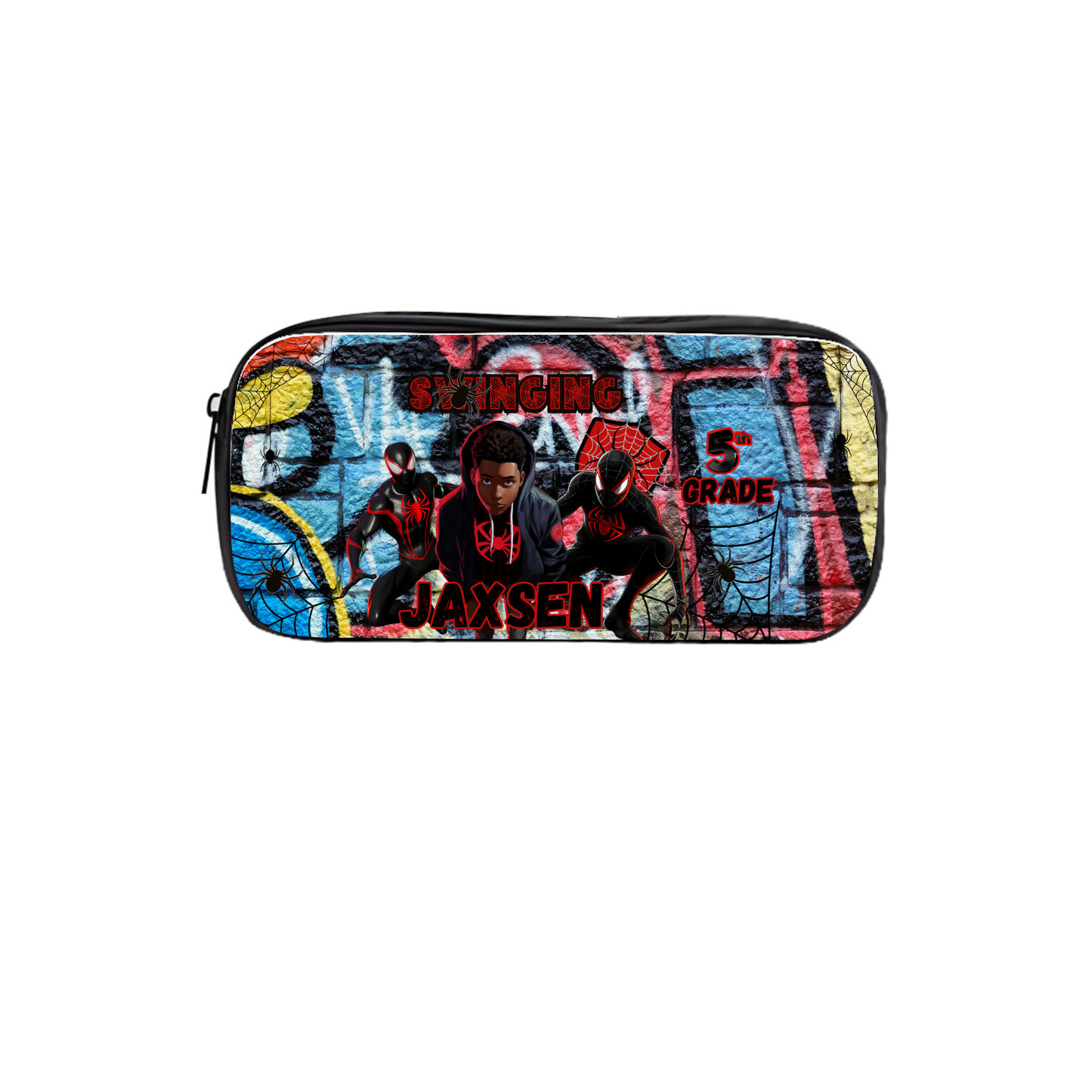 Swinging into 5th Grade – Custom Superhero Backpack, Lunch Bag & Pencil Case Set