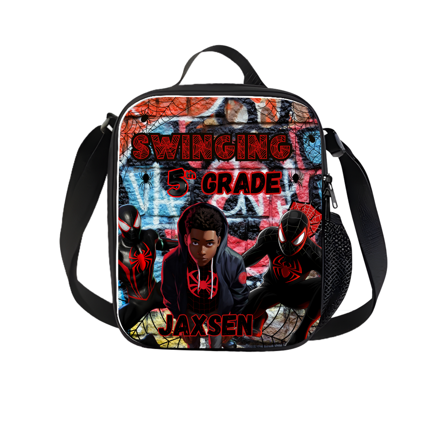 Swinging into 5th Grade – Custom Superhero Backpack, Lunch Bag & Pencil Case Set