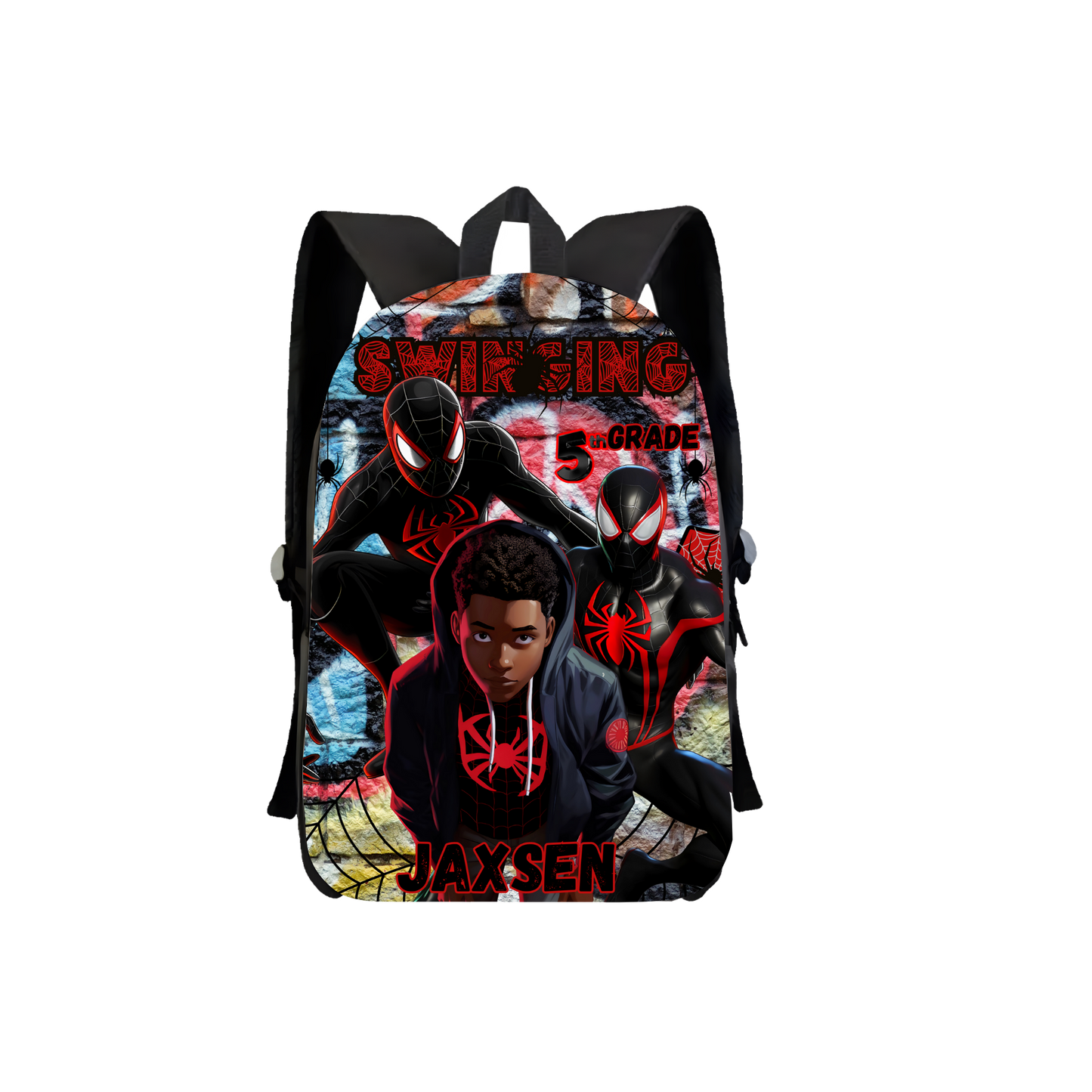 Swinging into 5th Grade – Custom Superhero Backpack, Lunch Bag & Pencil Case Set