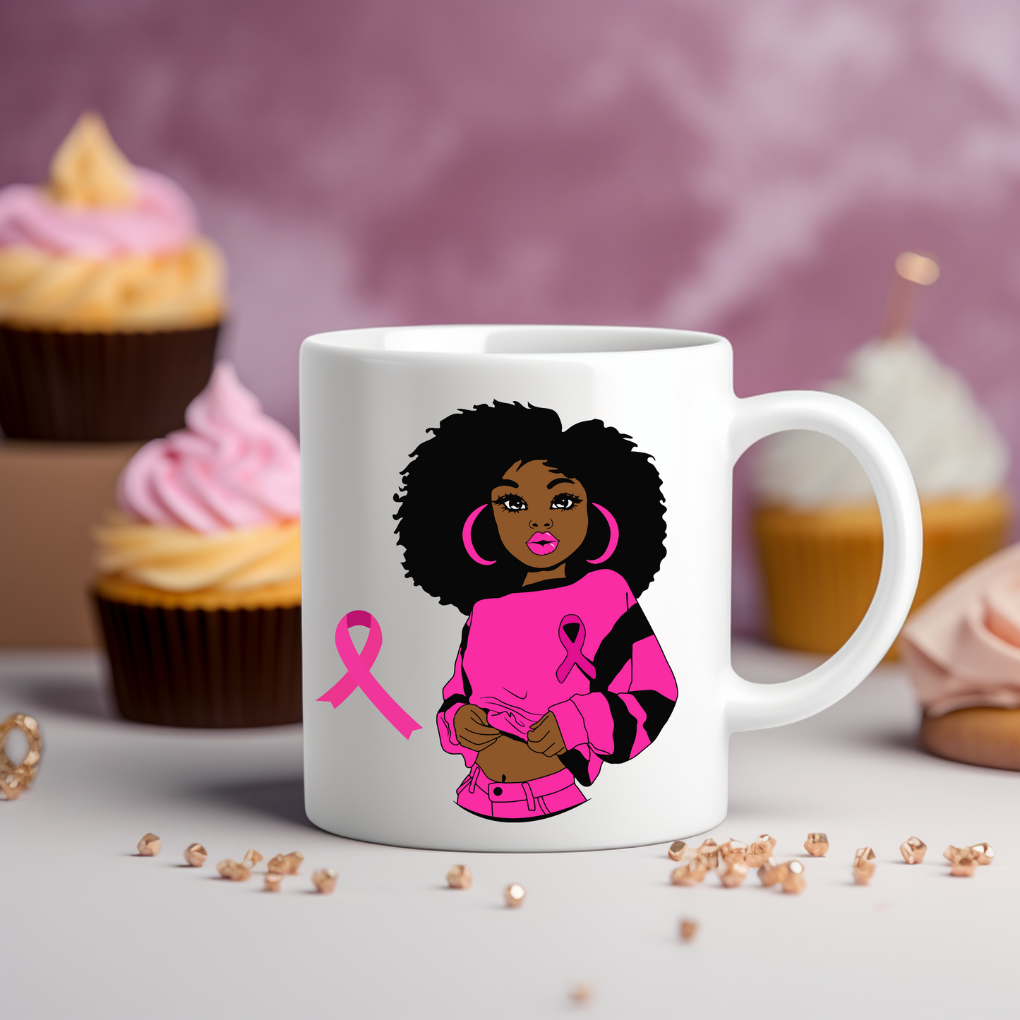 Breast Cancer Awareness Mug – Bold & Beautiful