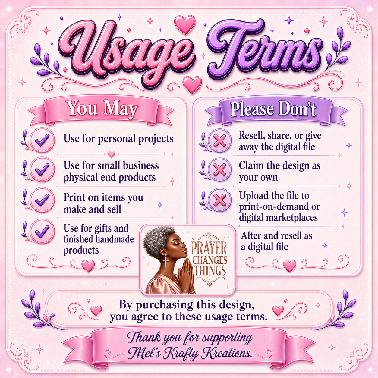 Prayer Changes Things PNG – African American Faith Girl Digital Download