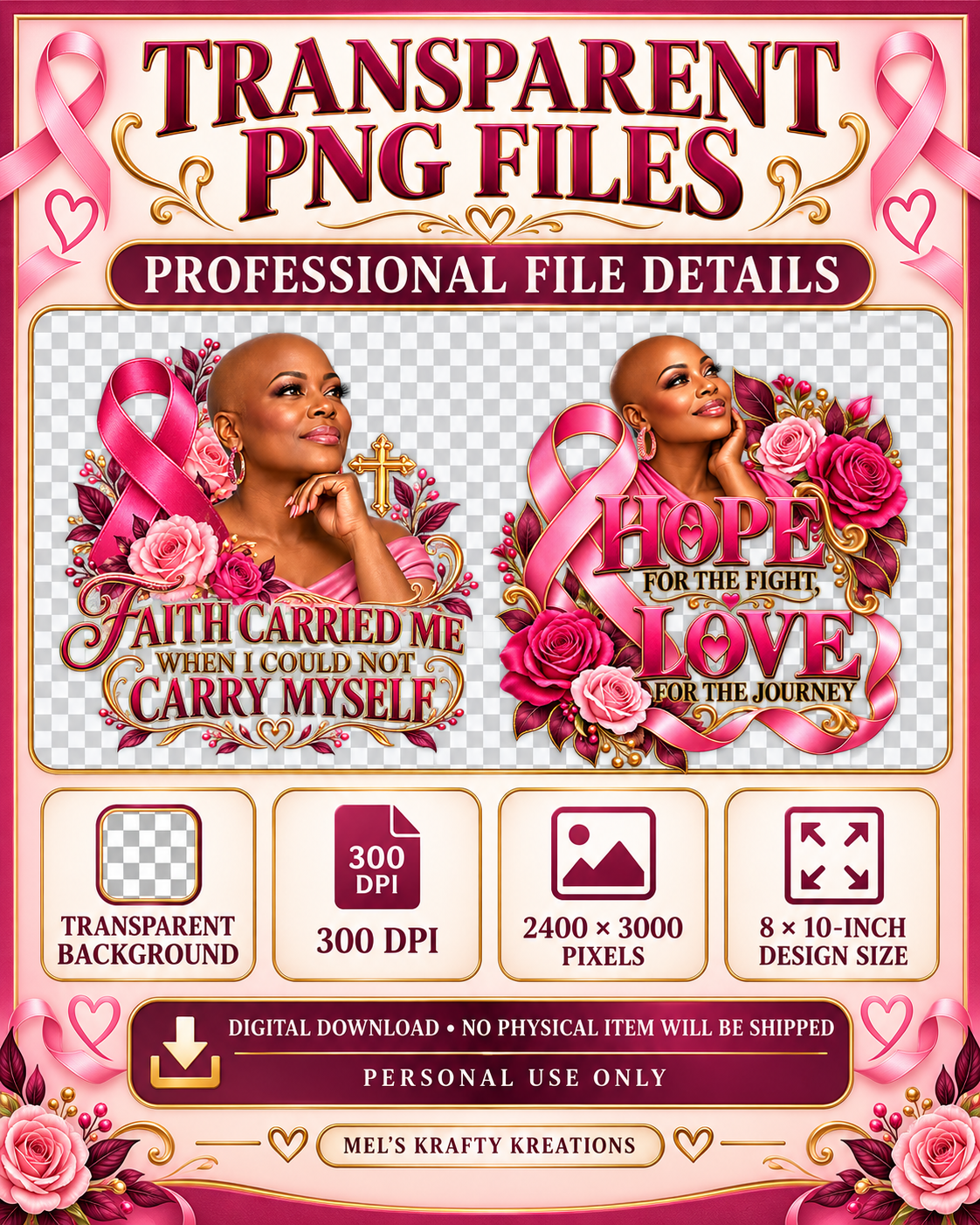 Still Standing Breast Cancer Survivor PNG Bundle – 12 Empowering Designs
