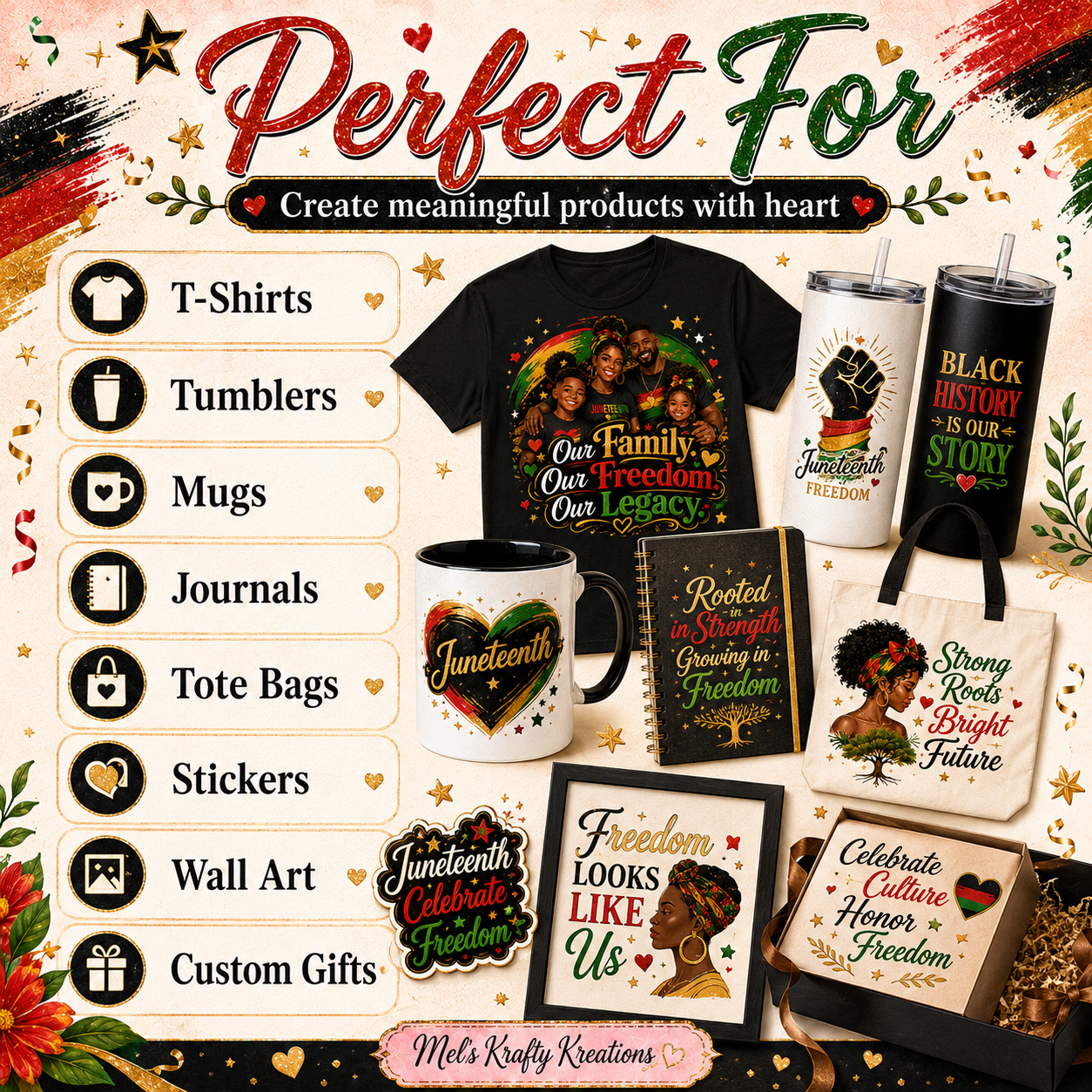 Juneteenth Family PNG Bundle – 8 Designs – Digital Download