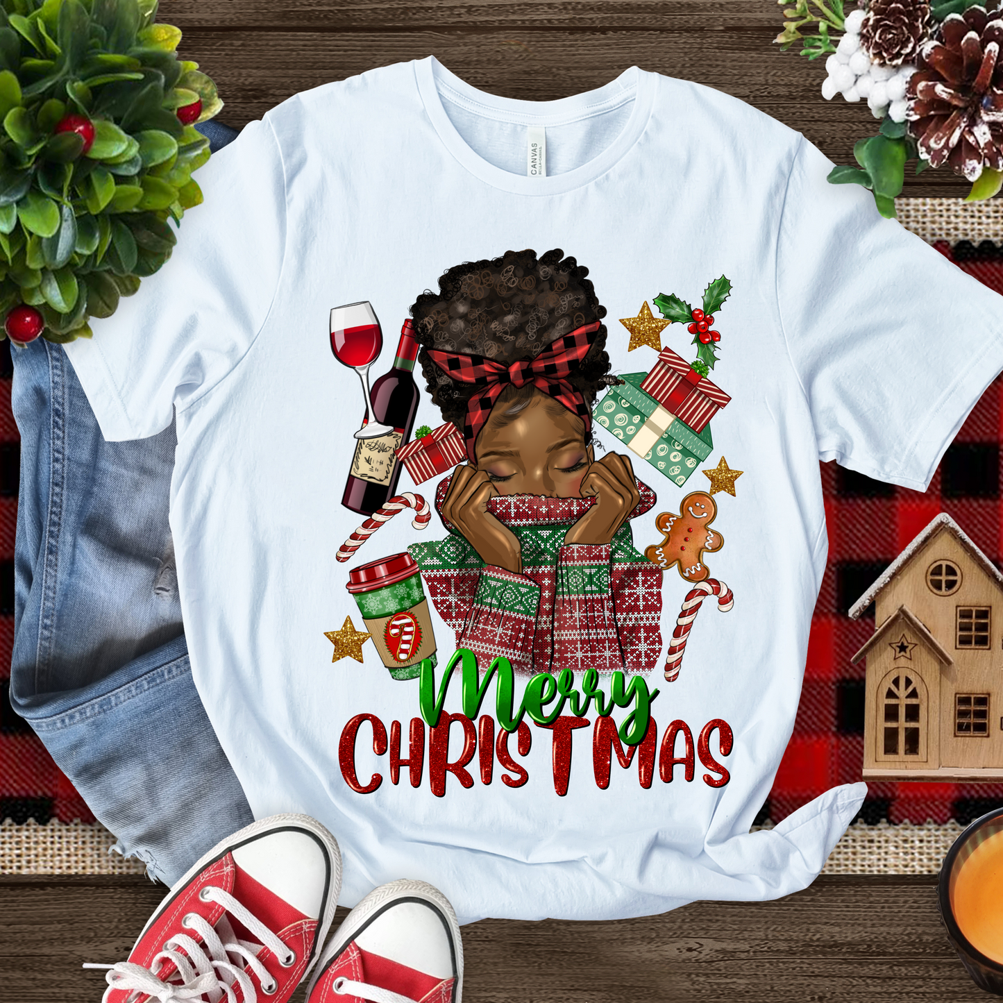 Lady Customize Christmas Shirts