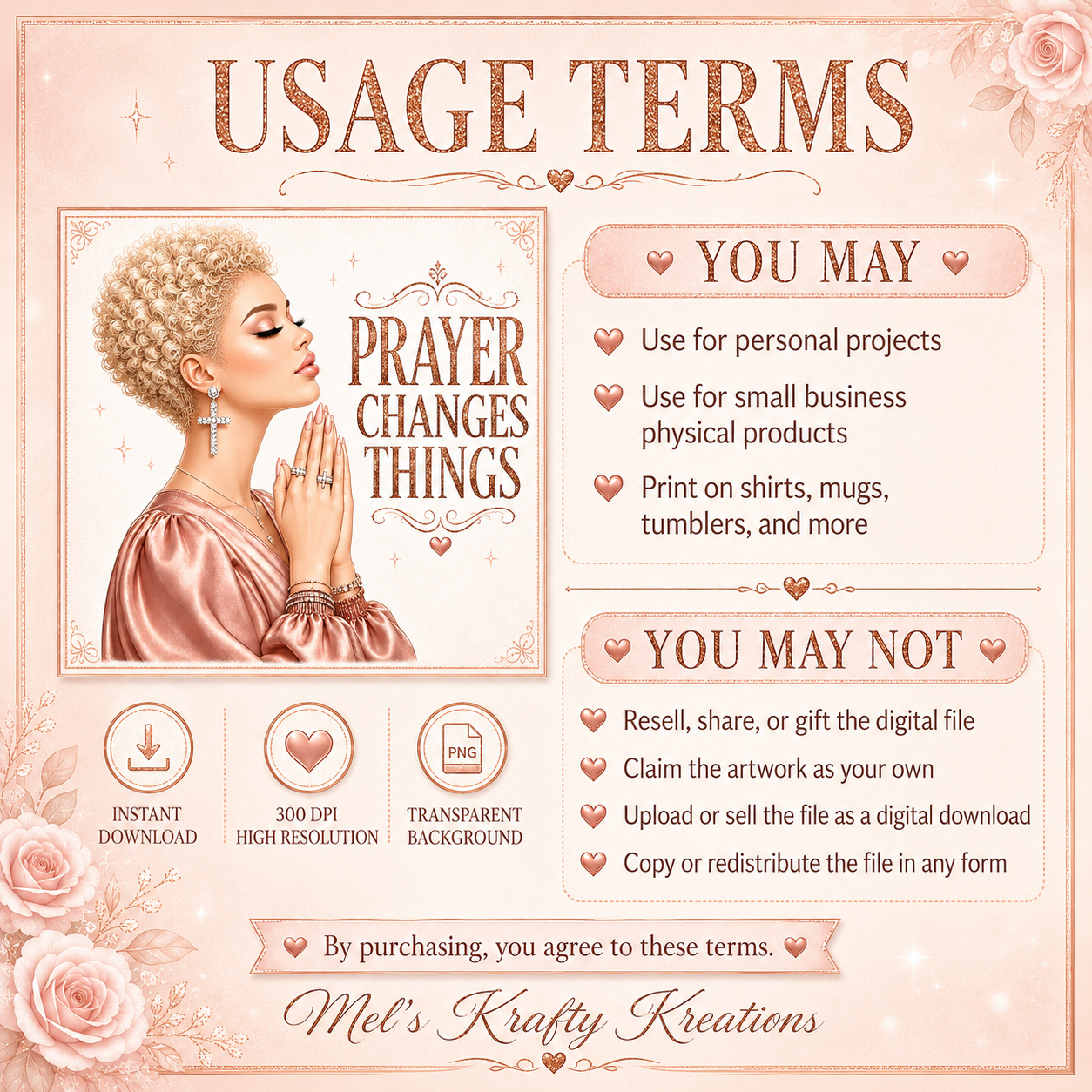 Prayer Changes Things PNG – Caucasian Faith Girl Digital Download